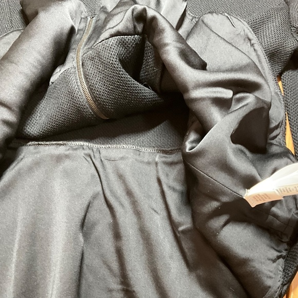 ST. JOHN CAVIAR  Zip-front Sculpted Milano Knit Fit-&-flare Peplum Jacket Sz 10 - Picture 8 of 9